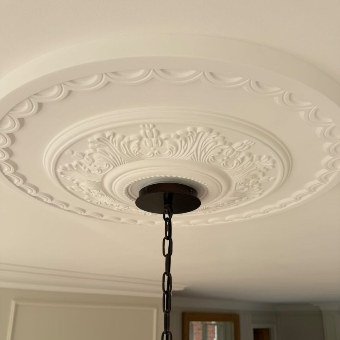 Close up of Victorian Plaster Ceiling Rose