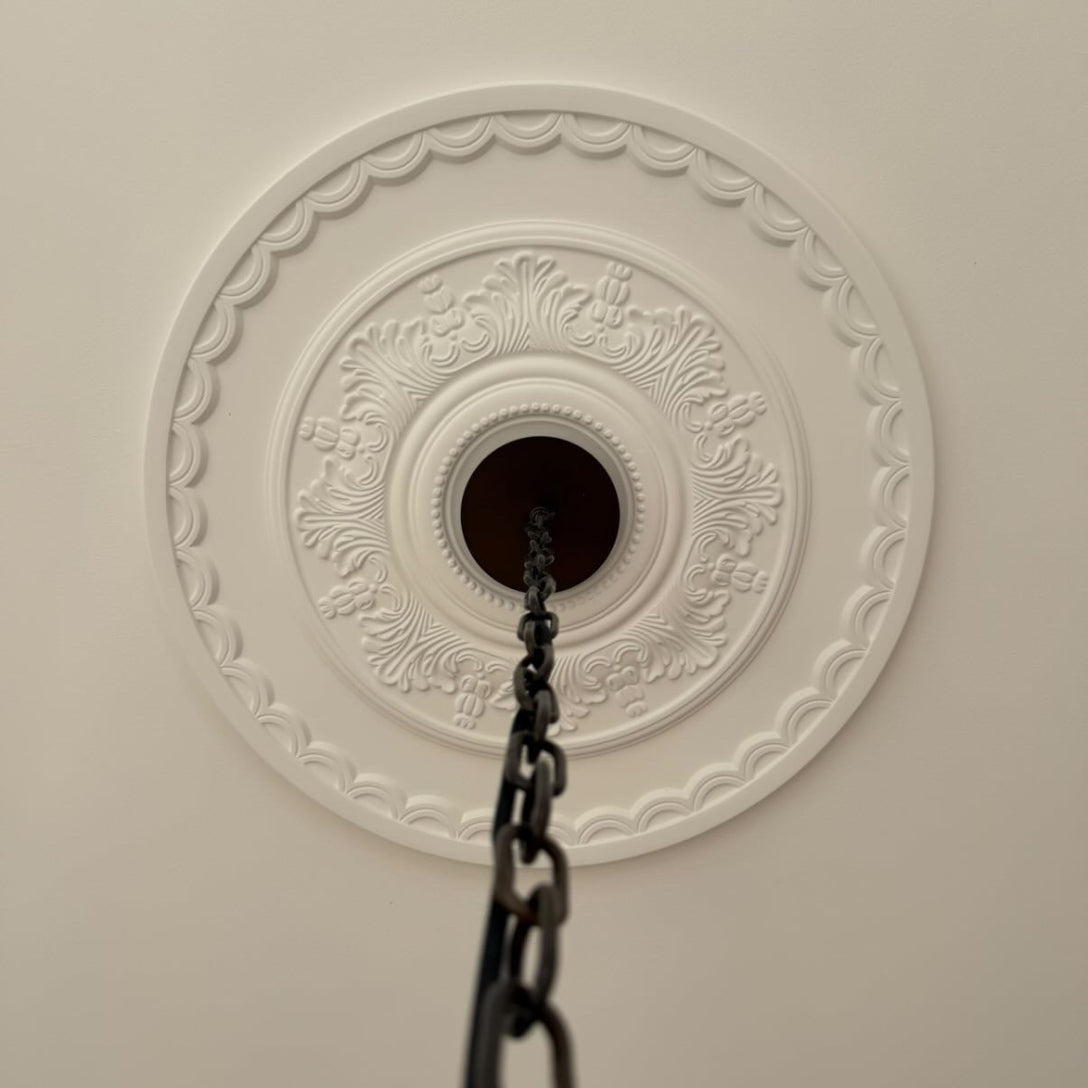 Close of Large Victorian Ceiling Rose