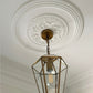 Close Up of Victorian Plaster Ceiling Rose