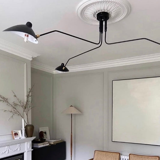 ornate plaster ceiling rose in modern living space
