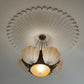 Example of Large Ornate Plaster Ceiling Rose Installed. 