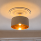 Installed Plain Spun plaster ceiling rose