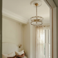 Plain Spun Plaster Ceiling Rose in Main Bedroom
