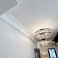 Example of installed plain plaster coving