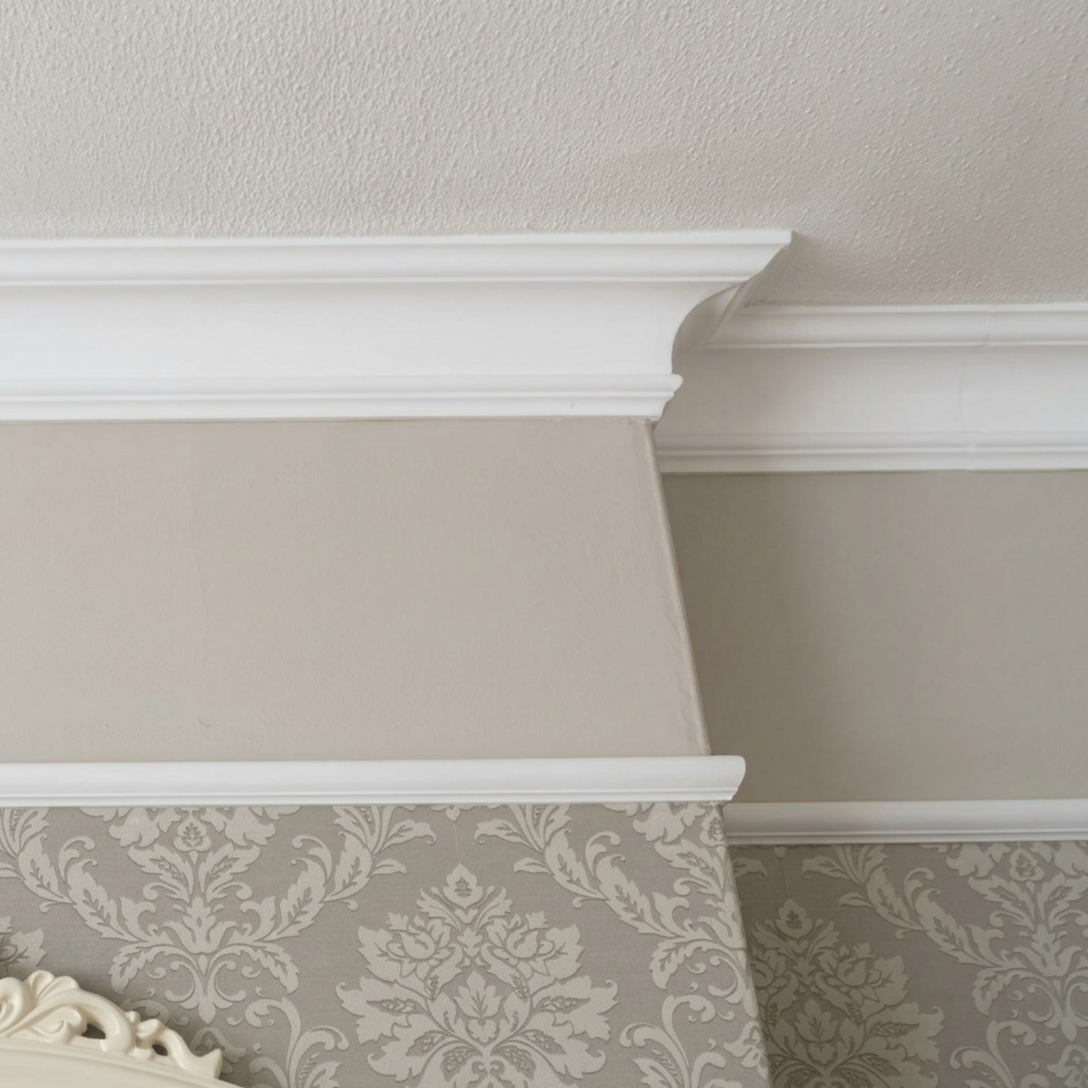 Swan Neck Plaster Coving Installed in Modern Interior