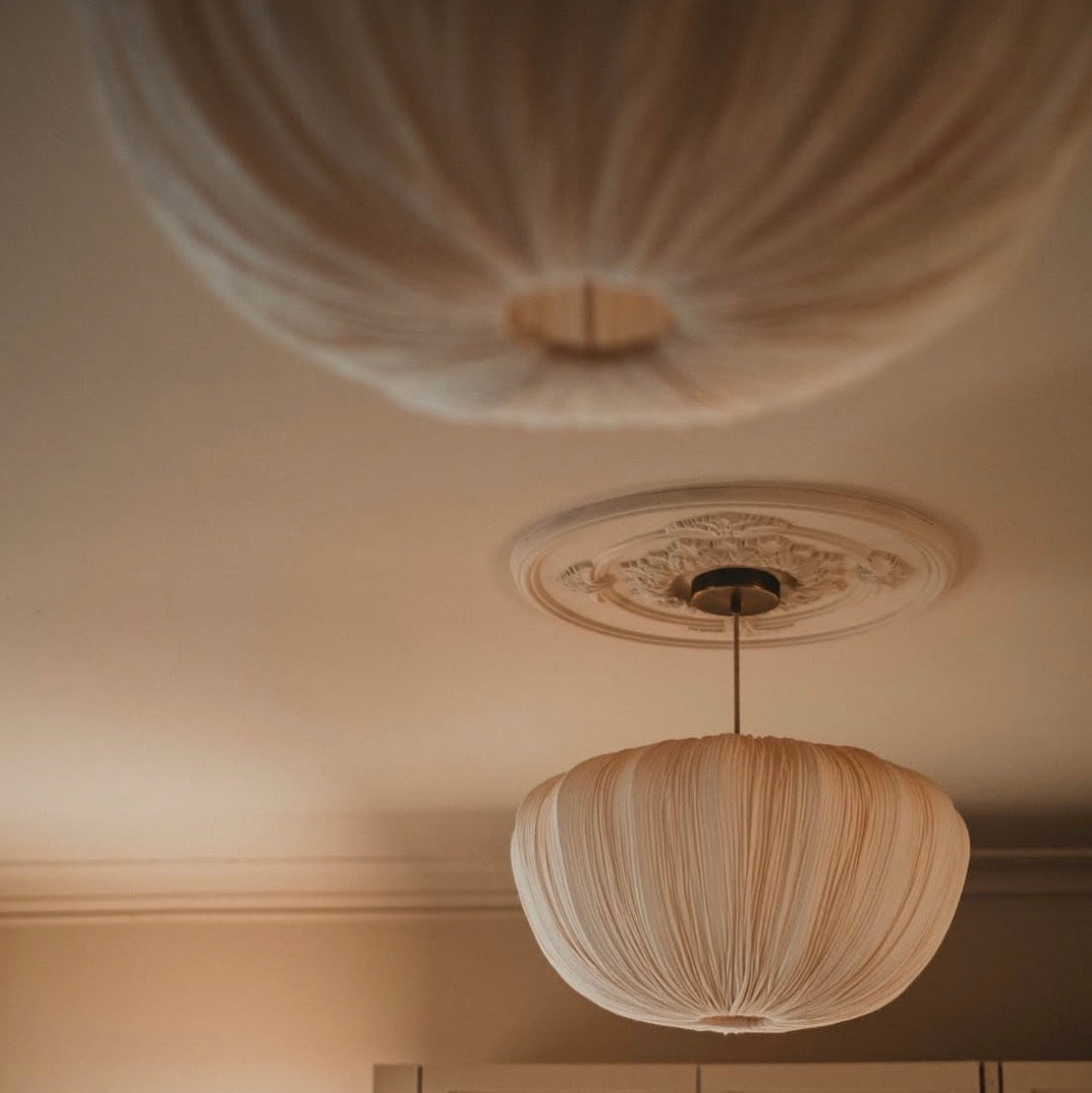 Close up of Victorian Plaster Ceiling Rose