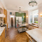 Plaster Ceiling Rose and Plaster Coving Installed in Family Kitchen