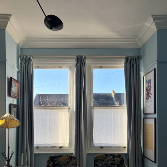 Large plaster coving in Victorian living room