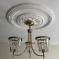 Close up of Acanthus Leaf Plaster Ceiling Rose