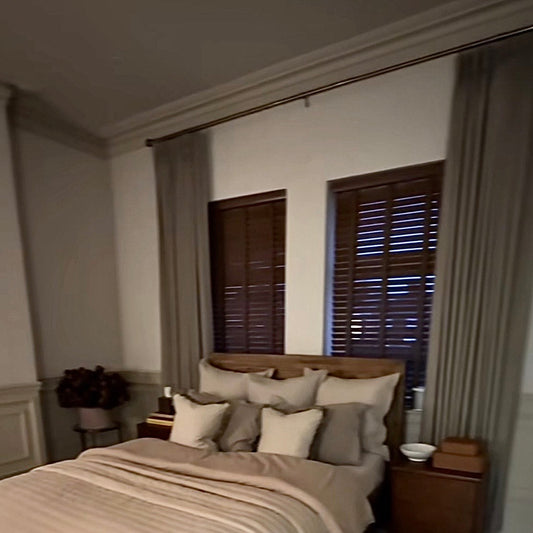 Victorian swan neck plaster cornice fitted in bedroom 