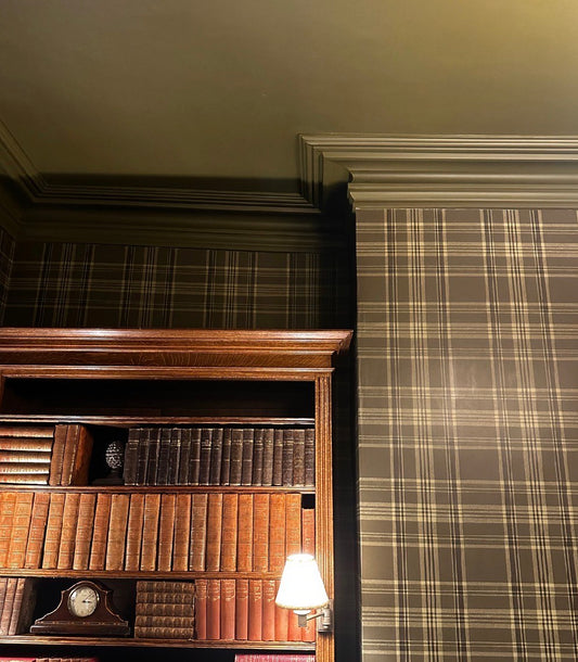 victorian swan neck plaster cornice installed in living room