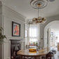 Sunflower Plaster Ceiling Rose in Edwardian Home