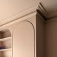 Swan Neck Plaster Coving in Scandinavian Style Interior 