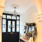 Victorian Plaster Ceiling Rose in Entrance Hall of Victorian Terrace