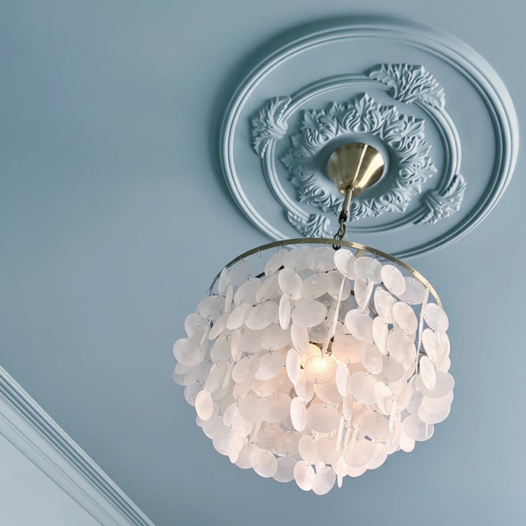 Colour Drenched Victorian Plaster Ceiling Rose
