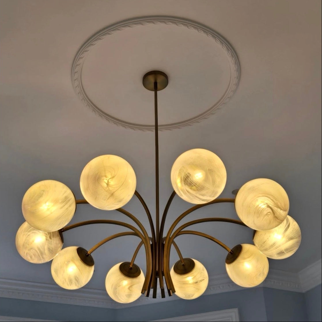 Rope Style Ceiling Rose Installed in Modern Interior 