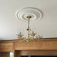 close up of classic plasin spun ceiling rose