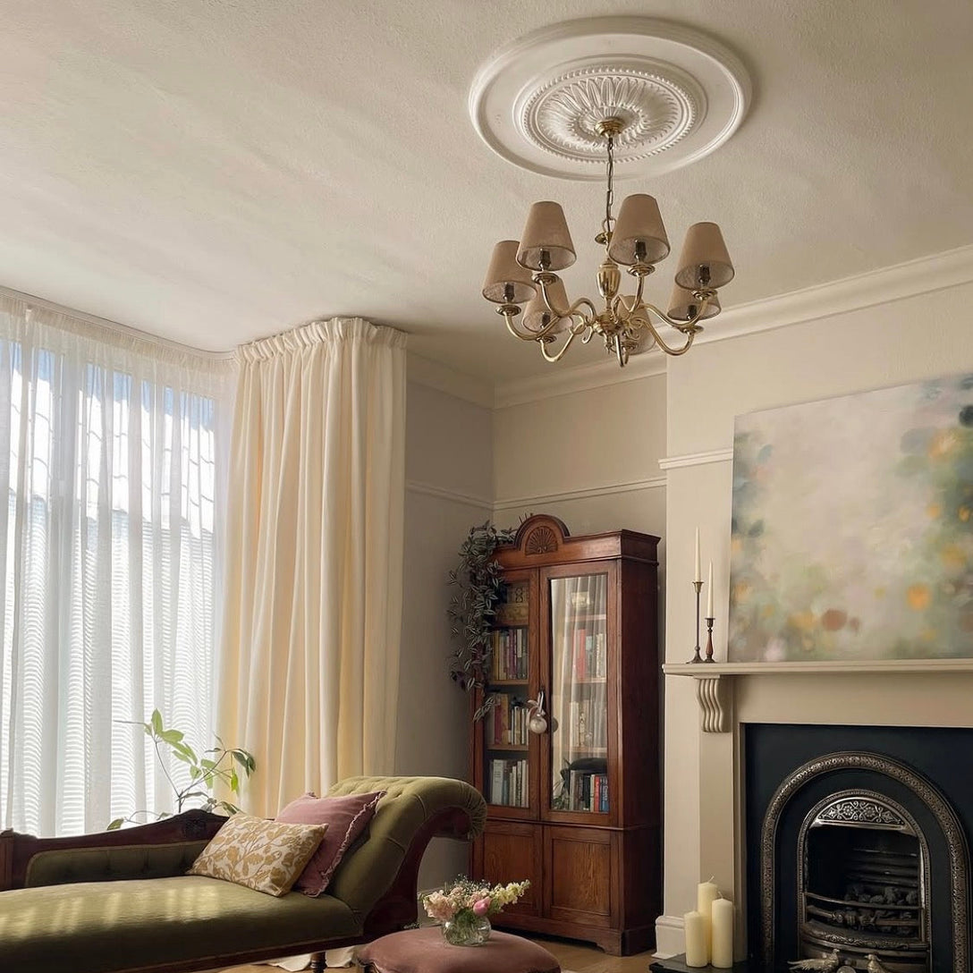 Large Sunflower Plaster Ceiling Rose 750mm dia. LPR006