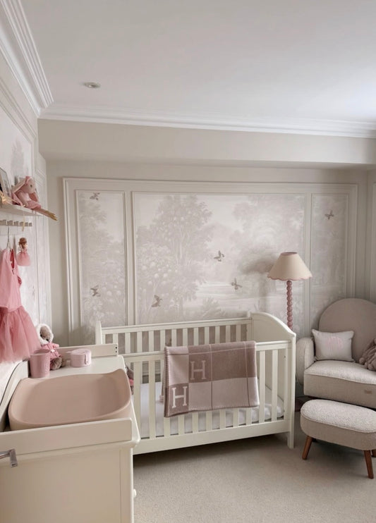 victorian swan neck plaster coving in nursery