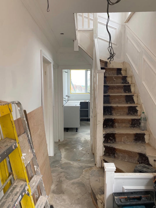 hallway before coving instillation 