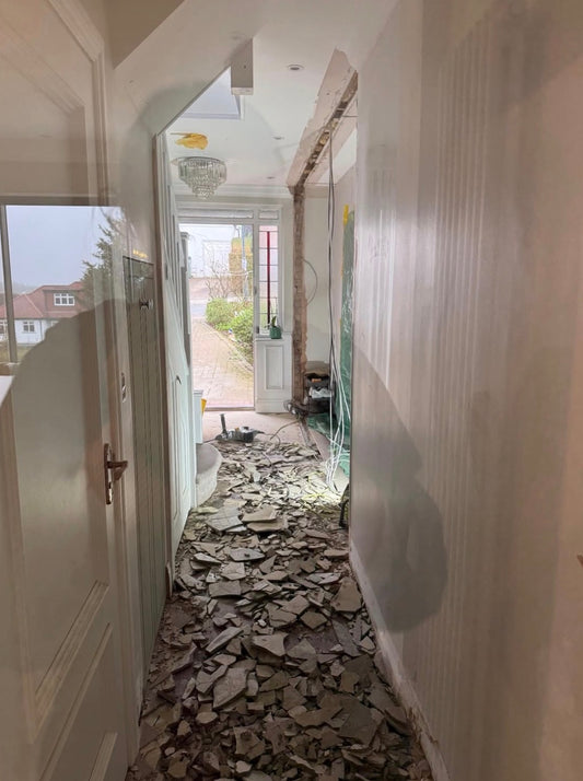 hallway during renovation project