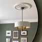 Victorian Plaster Ceiling Rose Installed