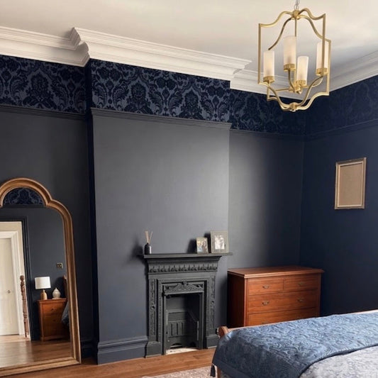 bedroom with plaster victorian plaster cornice fitted