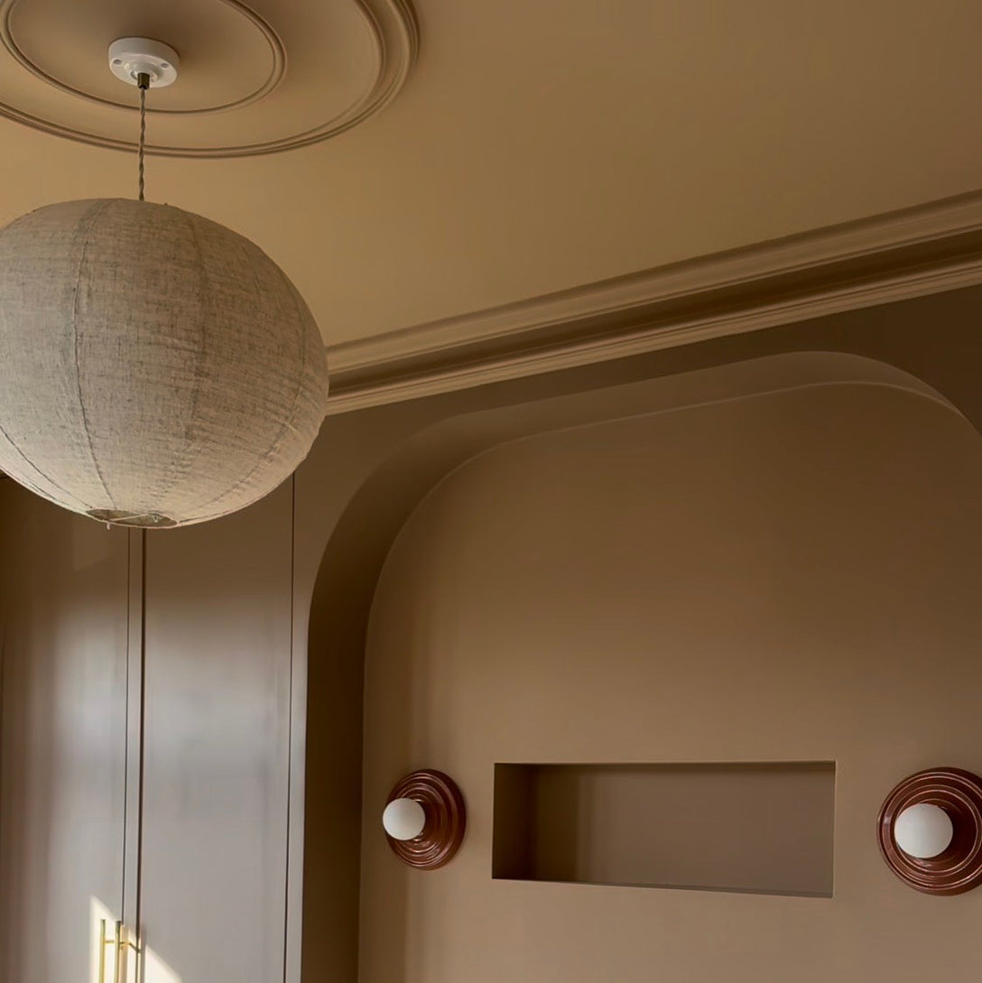 Example of Swan Neck Plaster Coving Installed