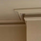 Example of installed swan neck plaster coving