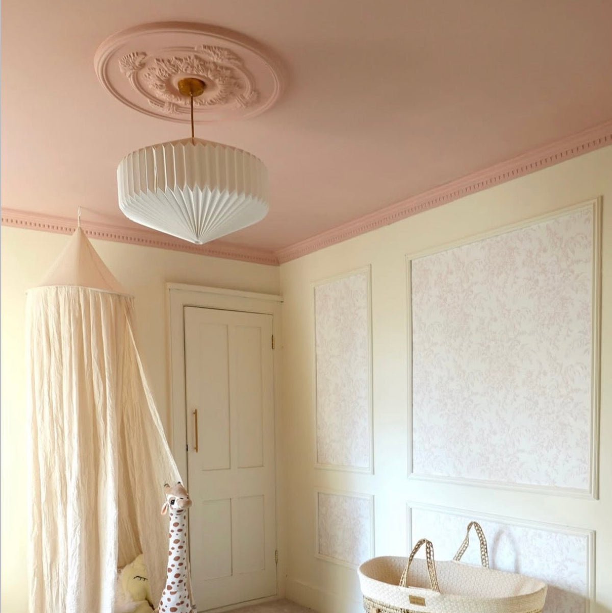 Dentil coving installed in children's nursery
