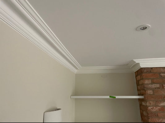 swan neck Victorian plaster coving fitted