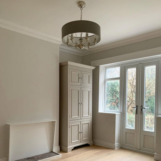dining room with victorian swan neck plaster coving fitted