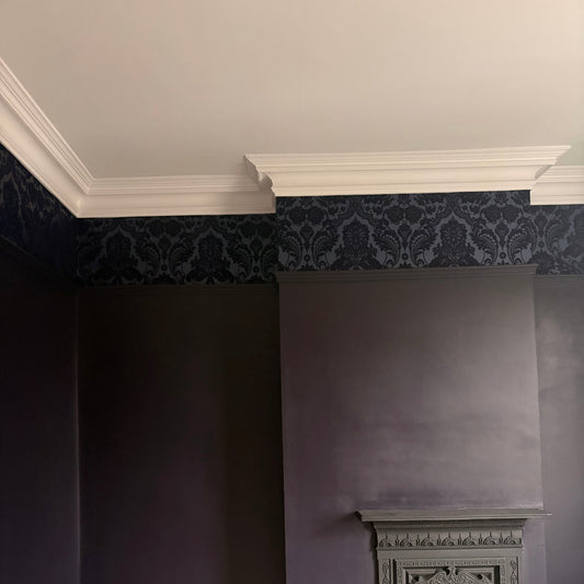 victorian plaster cornice fitted in living room