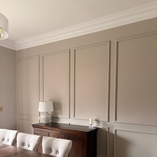 victorian swan neck plaster coving fitted in dining room