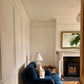 Classic swan neck coving in neutral interior