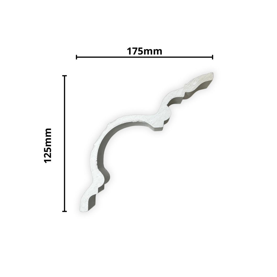 Swan Neck Plaster Coving 125mm LPC030