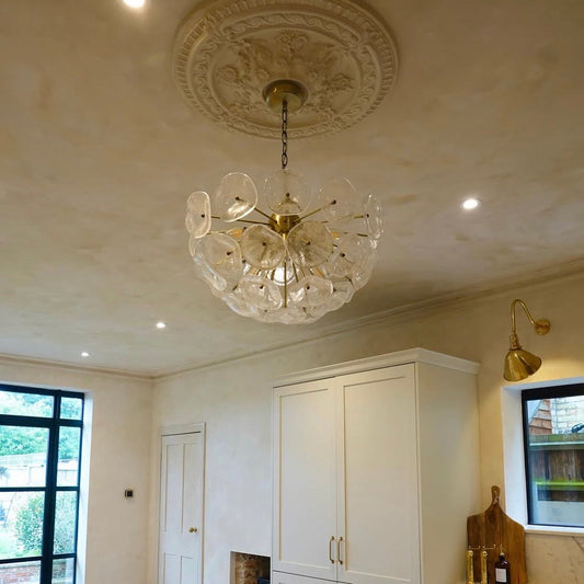 victorian plaster ceiling rose fitted in kitchen