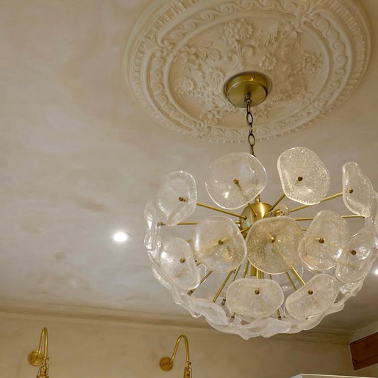close up victorian ornate ceiling rose