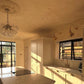 large victorian ceiling rose in open kitchen