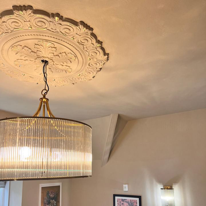 Example of Large Installed Victorian Ceiling Rose