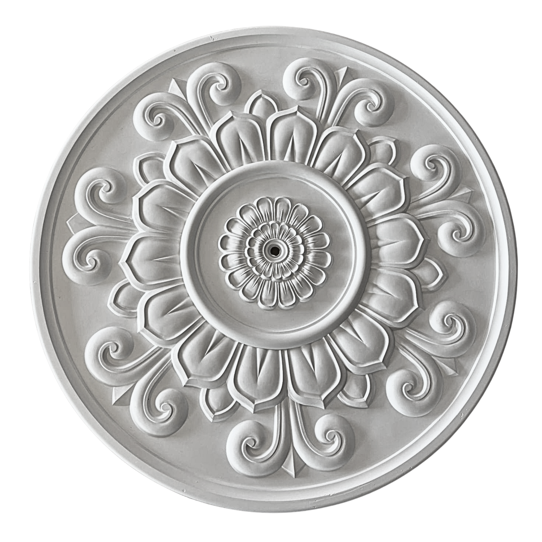Technical diagram showing ceiling rose diameter: 830mm