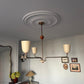 Installed Large Plain Spun Plaster Ceiling Rose