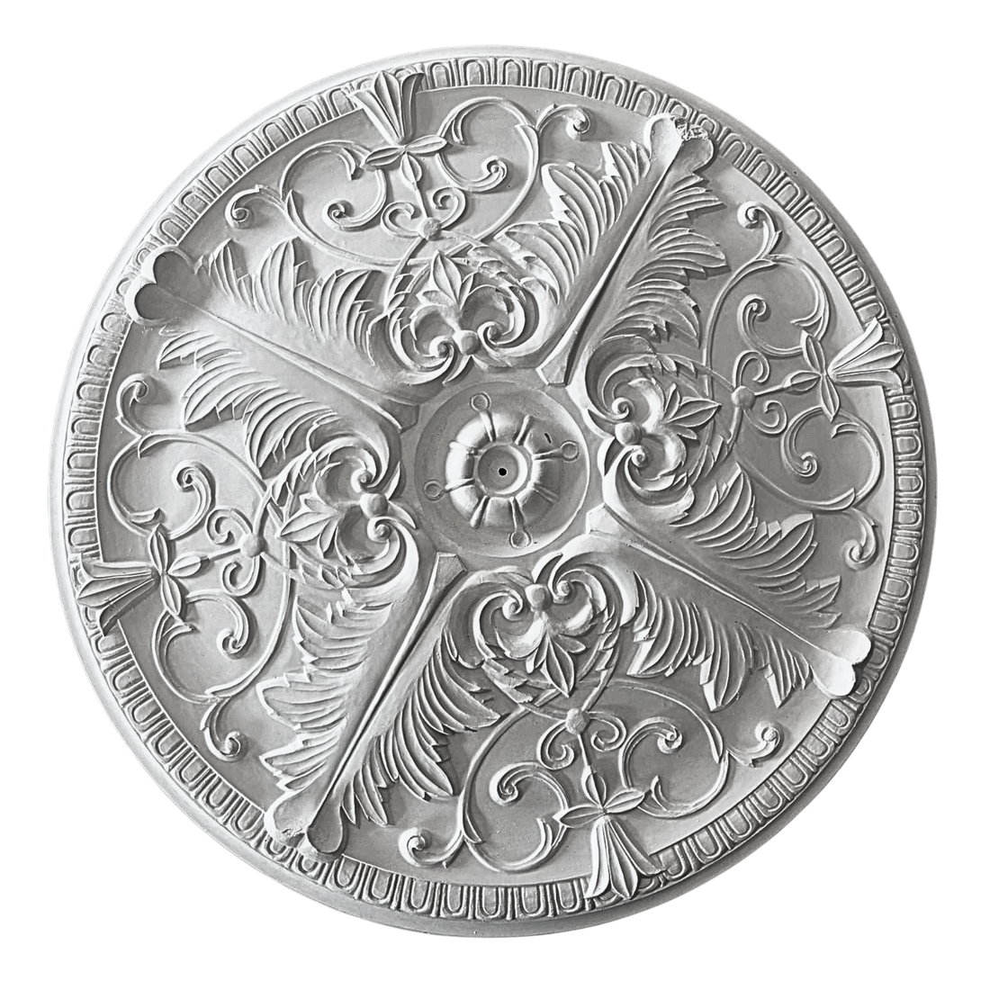 Technical diagram showing ceiling rose diameter: 715mm