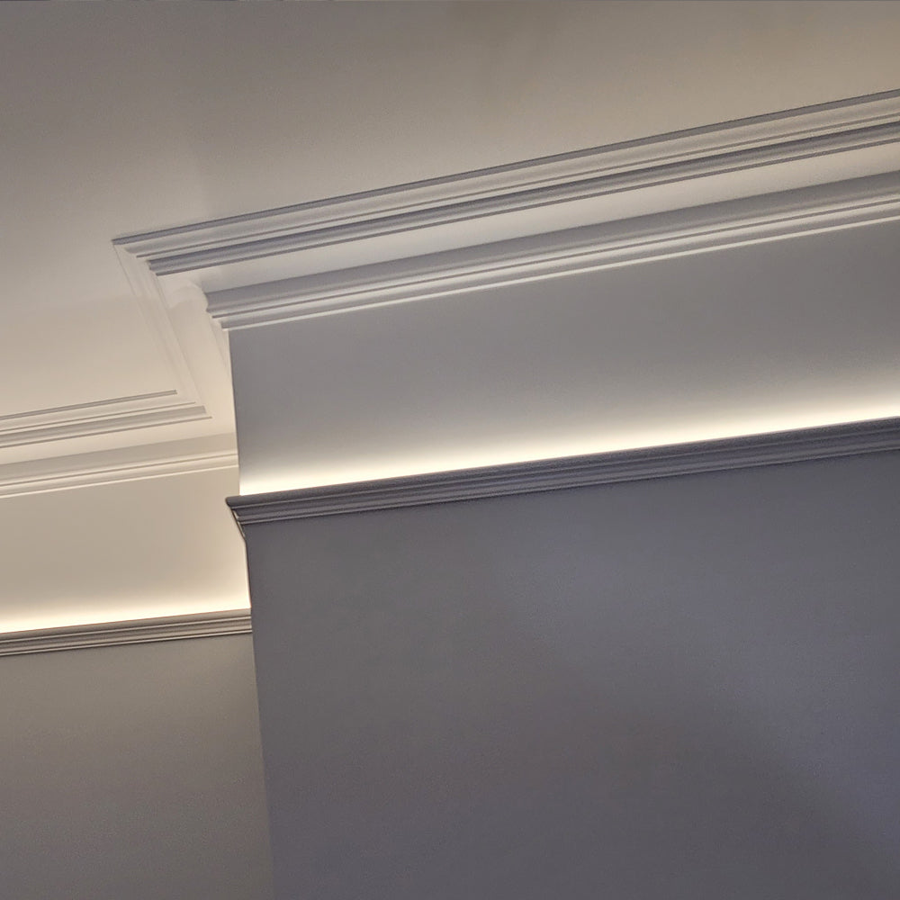 Plaster Coving With LED Lighting