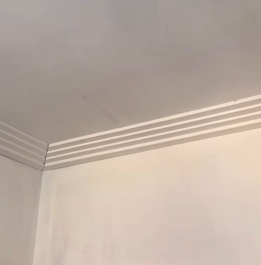 art deco 4 step coving during fitting process