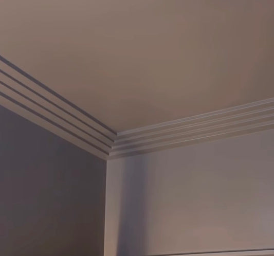 close up of art deco modern coving fitted