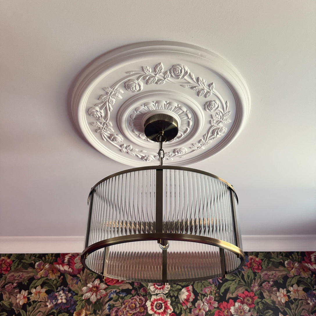 Rose Pattern Plaster Ceiling Rose 600mm dia. MPR018
