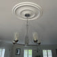 Cose up of Plain Spun Plaster Ceiling Rose