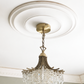 Installed Plain Spun Plaster Ceiling Rose