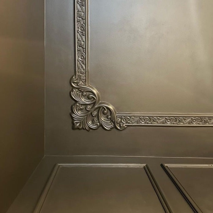 victorian floral panel moulding up close